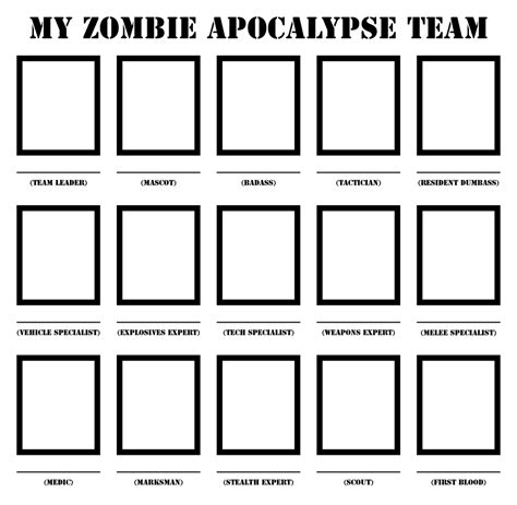 Zombie Apocalypse Team Template